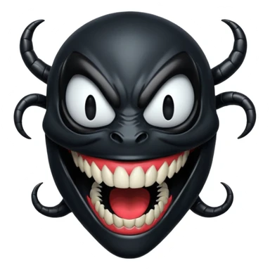 Venom symbiote smiling (smaller) sticker