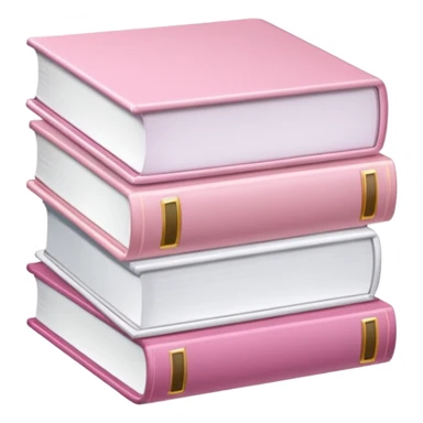 Light Pink and white books sticker