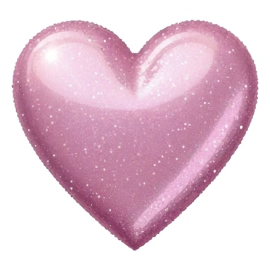 glitter light pink heart sticker