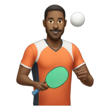 pingpong player sticker