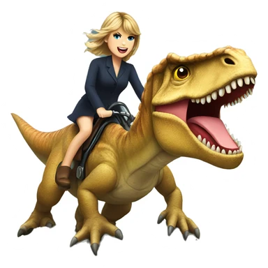 Taylor Swift riding a dinosaur sticker