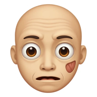 ugly weird face sticker