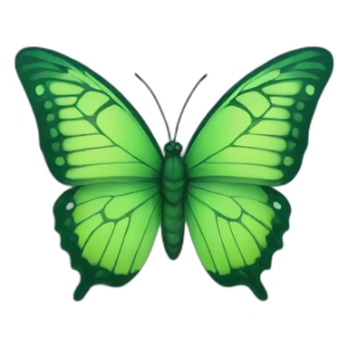 Green butterfly sticker