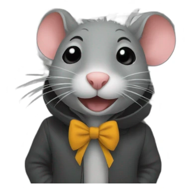 rat in Paris metro sticker