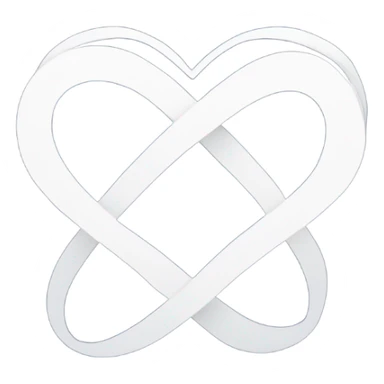 Infinity white heart + stars sticker