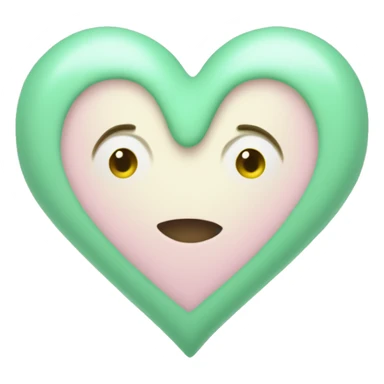 pastel green heart  sticker