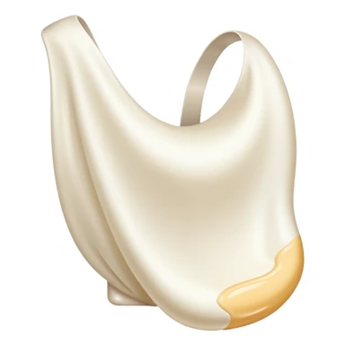 Milk-colored neckline sticker