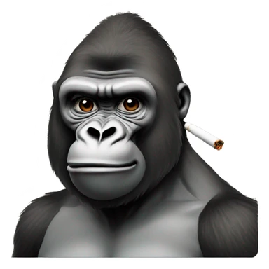 A Gorilla smoking  sticker