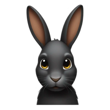Lapin noir sticker