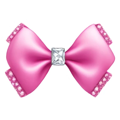 Pink bow with diamonds sticker