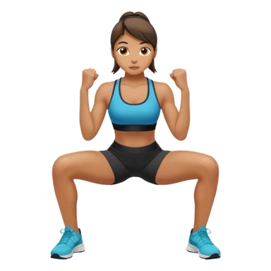 girl doing squat sticker