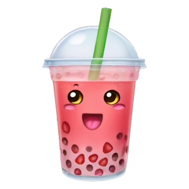 Bubble tea strawberry  sticker