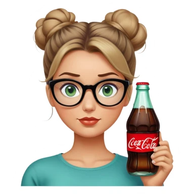 Husband has dark blonde hair with blue green eyes wife has messy bun hair all brown and the most stunning and beautiful big sexy brown eyes with black square frame glasses with a coke bottle body big butt sticker
