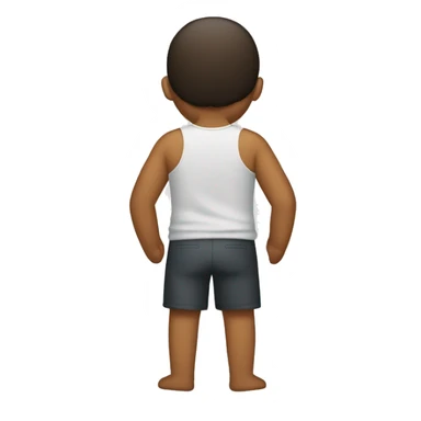 The back of a Guy with thick lower bidy sticker