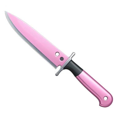 glitter pink knife sticker