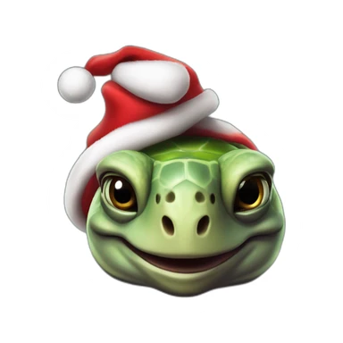 Bodybuilder turtle CrossFit Santa hat sticker