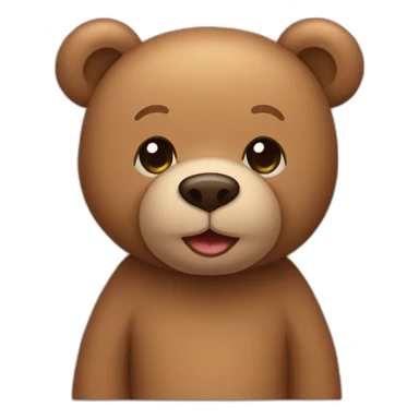 Light brown teddy bear sticker