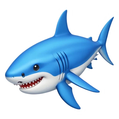 Tiburón con tenis azules sticker