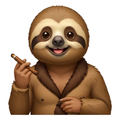 Un perezoso fumando sticker