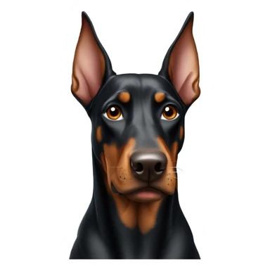 Doberman face  sticker