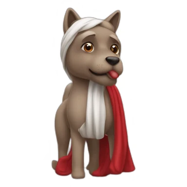 Arabe ave bouton rouge en main sticker