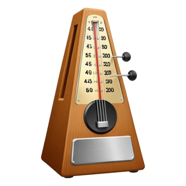 classic wooden metronome with swinging arm sticker