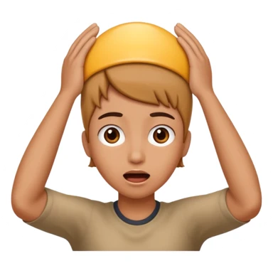 hands on head surprised sticker