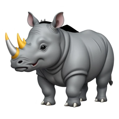 angry rhinoceros sticker