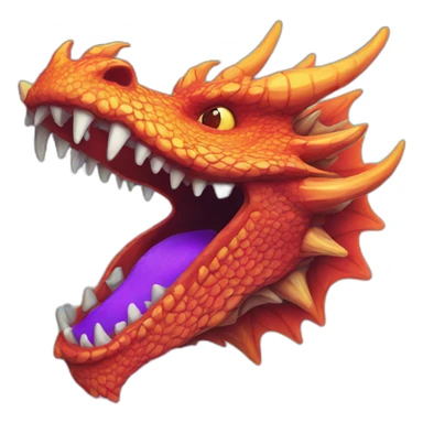 Dragon face colorful trippy sticker