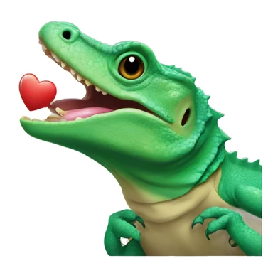 Lizzard blowing a kiss  sticker