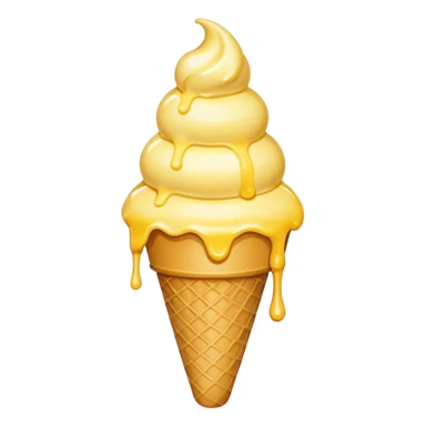 sun yellow beachy ice cream sticker