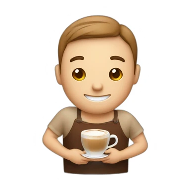 A person hugging a cup of cappuccino  sticker