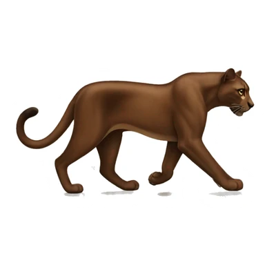 a walking brown panther sticker