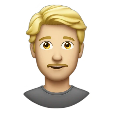 blond guy with stubble smoking sticker