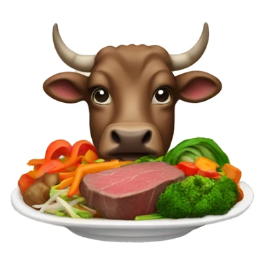 Beef with stir fry vegetables sticker
