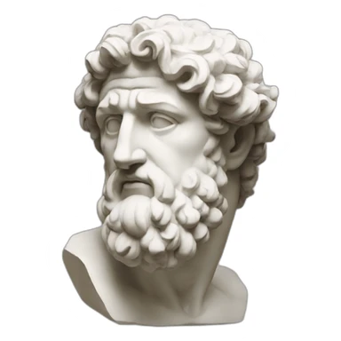 greek statue thinking meme sticker
