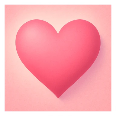 pink heart with a gradient, digital illustration, gpt-image style sticker