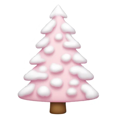 Light pink christmas tree with snow sticker