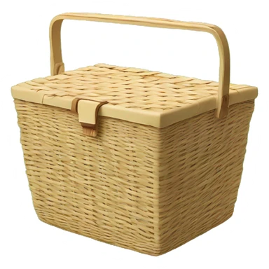 picnic basket white  on grass sticker