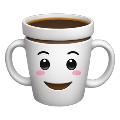 Coffee mug smiling sticker