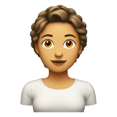 Chica con destellos claros en el cabello lisa. sticker