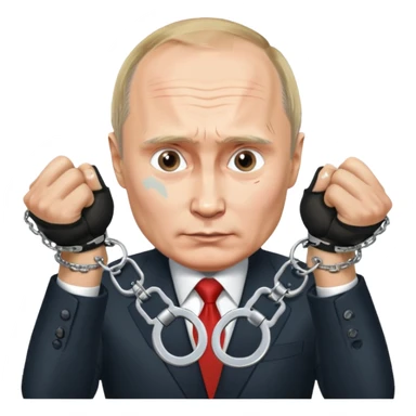 путин рзрывает наручники sticker