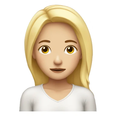 Tired blonde girl  sticker