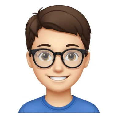 Glasses Wearing Teen sticker