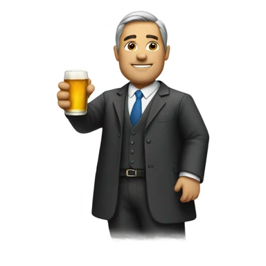 Lawyer drinking beer sticker