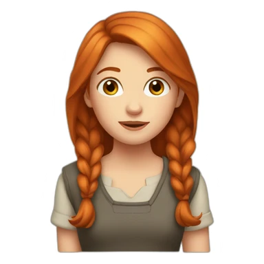 Fille rousse sticker
