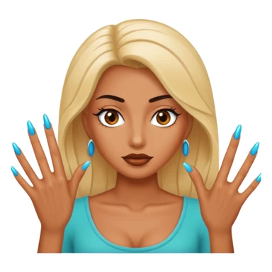 Baddie with long nails  sticker