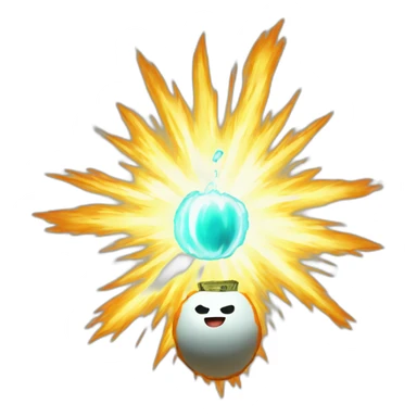 Goku spirit bomb but with money sticker