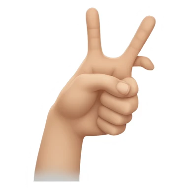 Two hands with the first hand has thump and pointer finger up the rest closed.  The second hand thumb pointer and middle finger up the rest down  sticker