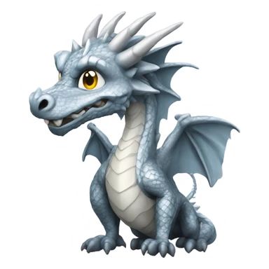 Silver dragon sticker